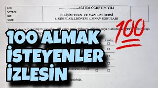 6Sınıf Bilişim Teknolojileri 2Dönem 1Yazılı [upl. by Notliw]