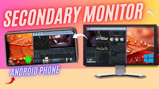 How To Use Android Phone As Secondary Monitor of Computer [upl. by Gerge]