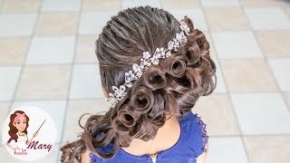 Peinado Para QuinceaÃ±era Con Bucles [upl. by Dimah]