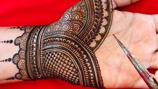 Easy bridal mehndi New Latest Dulhan wedding mehndi design Front Hand Bridal mehandi [upl. by Turmel]