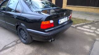 BMW E36 M52B28 custom 2x225 exhaust [upl. by Hawkins]