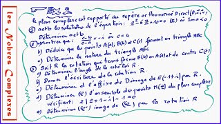 LES NOMBRES COMPLEXES EX2 solution détaillée avec rappel du cours durant la solution [upl. by Hobart]