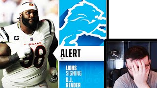 BENGALS FAN REACTS TO THE BENGALS LOSING DJ READER IN FREE AGENCY TO THE DETROIT LIONS [upl. by Chane]