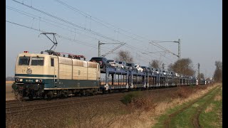 SEL 181 211 mit einem Touax Autozug in Borwede b Twistringen [upl. by Atsuj]