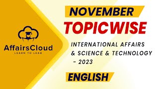 November 2023  International Affairs amp Science amp Technology  English  AffairsCloud [upl. by Haziza]