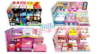 how diy 4 DIY Miniature Kpop Idol House compilation  Making BTS ♥ Newjeans♥ AESPA♥ IVE House [upl. by Rovert]