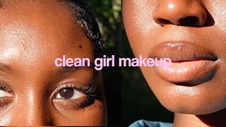 Clean Girl Makeup Tutorial For Black Girls Detailed Natural Makeup Look [upl. by Valda]