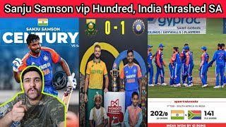 India Thrashed SA  India won by 61 runs  Sanju Samson Hundred  Chakravarthy Bishnoi 3 wickets [upl. by Inahc]