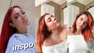 I GAVE MYSELF BRIGHT ORANGE HAIR NIKI DEMAR INSPIRED  TRYING NEW MAKEUP  WEEKLY VLOG [upl. by Mensch]