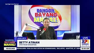 BangonBayangMahal  Panayam kina RCBC Chief Economist Michael Ricafort at Betty Atinan OFW [upl. by Adorne]