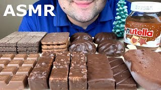 ASMR CHOCOLATE DESSERT 초콜릿 디저트먹방 2탄 COOKIES NUTELLA ICE CREAM MARSHMALLOW amp WAFER EATING SOUNDS [upl. by Christian]