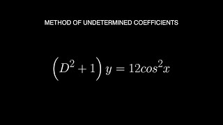 Method of Undetermined Coefficients D21y12cos2x [upl. by Newsom]