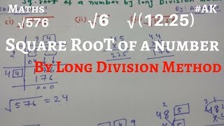 how to find square root of a number by long division method [upl. by Derej]