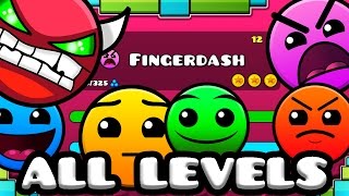 Geometry Dash 21  All Levels 121 100 Complete Latest Coins [upl. by Mighell486]