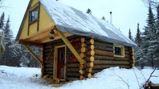 Cozy Log Cabin How I built it for less than 500 [upl. by Ethan]