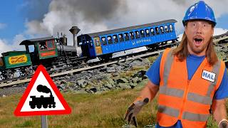 Handyman Hal explores Trains  Mt Washington Cog Railway  Steam Engine Train [upl. by Gradeigh]