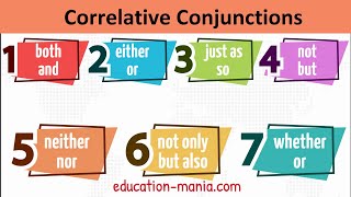 Types of Conjunctions in English 3  Correlative Conjunctions [upl. by Alyn]