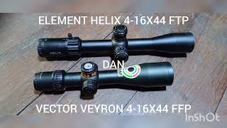 Closeup Element Helix 416X44 FFP and Vector Veyron 416X44 FFP [upl. by Aetnuahs467]