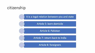 citizenship  Indian polity [upl. by Nirehtak564]