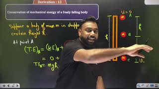 conservation of mechanical energy of a freely falling body derivation  class11th physics [upl. by Anhoj483]