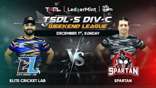 TSDL5 DIVC WEEKEND LEAGUE Elite Cricket Lab Vs Spartan 1st Dec 2024 [upl. by Daphna401]