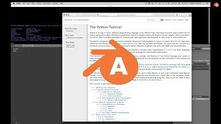 T07 blender python 1  how to use the python console [upl. by Eidac]