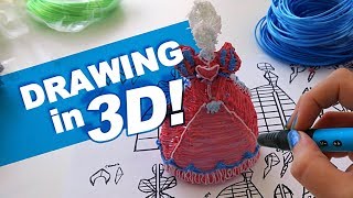 Drawing in 3 DIMENSIONS  Scribbler 3D Pens  drawingwiffwaffles [upl. by Ttenaj]