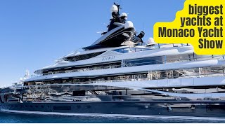 Monaco Yacht Show 2024  Day 2 Marina Walk  The Largest Yachts for Sale [upl. by Morrill]