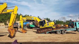 Proses penurunan unit excavator komatsu PC200 [upl. by Gerald]