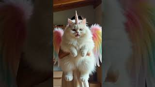 Caticorn😍😋 cat pets cute shorts viralvideo feedshorts [upl. by Aiyotal307]