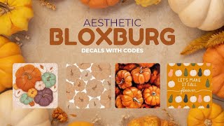 AESTHETIC AUTUMNFALL DECALS FOR BLOXBURG  ROBLOX [upl. by Garneau784]