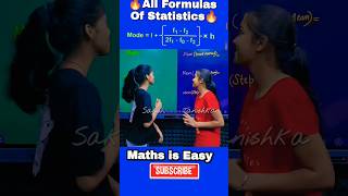 All Formulas of Statistics 🔥  Mean Median and Mode Formulas ytshorts shorts ytshorts class10th [upl. by Daphene329]