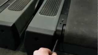 Life Fitness 9500HR  9100 Next Generation Treadmill how to adjust or tension running belt [upl. by Julienne]