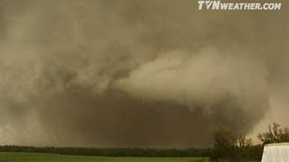 EXTREME upclose HD footage of violent milewide tornado northwest of Salina KS [upl. by Viveca]