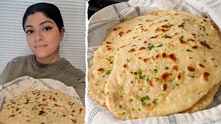 EASY 2Ingredient Naan Recipe  The Best Homemade Garlic Naan Recipe [upl. by Abigail]