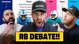 A Heated Top 30 Dynasty RB Rankings Debate [upl. by Rasmussen]