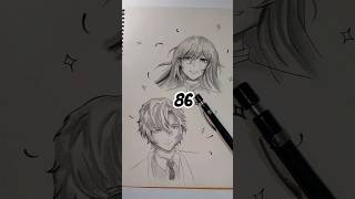 anime 86 speed drawing [upl. by Onig]