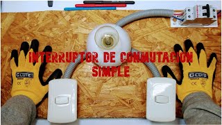 Como controlar un foco desde dos interruptores  Conmutación simple [upl. by Lsil2]