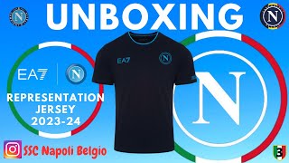 Unboxing SSC Napoli EA7 Representation 202324 Jersey kit unboxing maglia ea7 napul3 sscnapoli [upl. by Gipson]