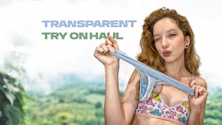 4K TRANSPARENT LINGERIE TRY ON HAUL [upl. by Ennelram]