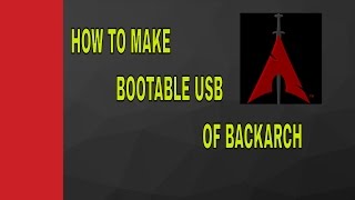 BOOTABLE USB FOR BLACKARCH [upl. by Tarra517]