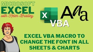 Simple Excel Macro to Change Fonts in Sheets amp Charts [upl. by Nahtnamas]