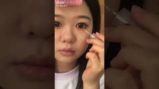 크리스마스 학생 메이크업 화장하는 법 무쌍메이크업 메이크업튜토리얼 makeuptutorial 데일리메이크업 douyinliptutorial [upl. by Armillda970]