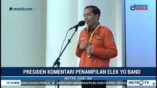 Kelakar Jokowi Penampilan Elek Yo Band Buat Perut Mulas [upl. by Ellyn]