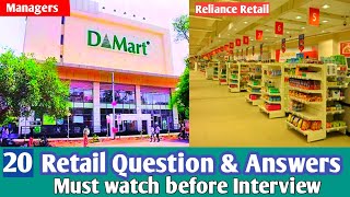 Retail interview questions amp answers  Store manager  ASM  DM [upl. by Wendall]