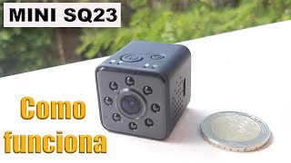 SQ23 Mini cámara wifi para acción youtube drone y cámara espía [upl. by Graehme]