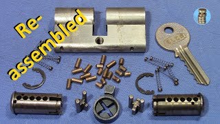 picking 603 Reassembling a full euro cylinder lock with plug follower amp pinning shoe [upl. by Wayolle68]