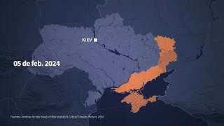 Mapa animado control territorial en Ucrania desde el inicio del conflicto en 2022  AFP [upl. by Lourie]