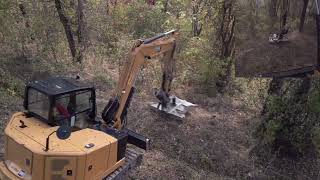 EXTREME BUSH HOGGING WITH EXCAVATOR asmr satisfying [upl. by Ellata]