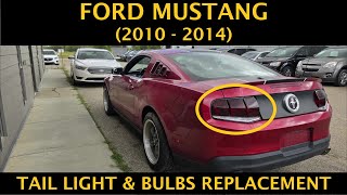 Ford Mustang  TAIL LIGHT  REVERSE  STOP  TURN LIGHT BULB REPLACEMENT  REMOVAL 2010  2014 [upl. by Pallua]